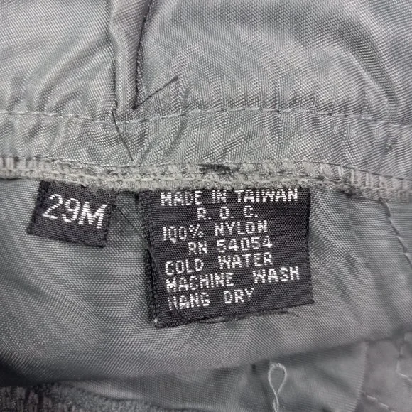 Vintage Bugle Boy 29M Countdown Parachute Pants Gray With Black Zippers - Picture 7 of 12